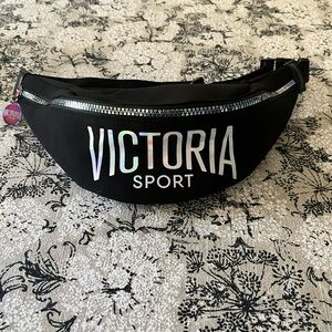 Victoria's Secret (NEW) Black Waist Bag with Iridescent Accents